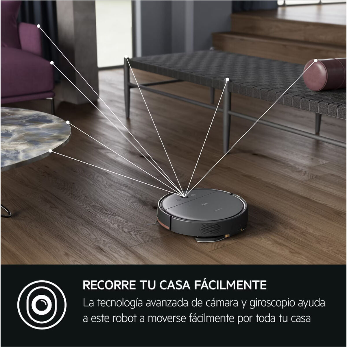 Снимка: AEG, Робот прахосмукачка и моп, AR61UW1DG, Черен-3