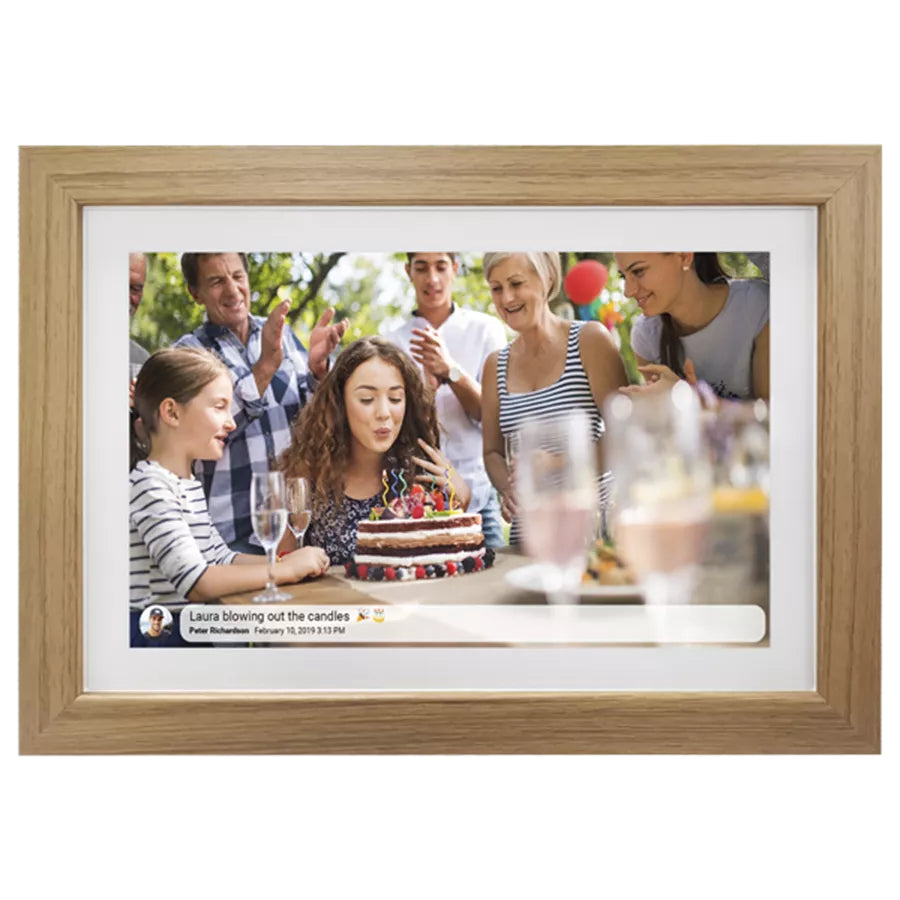 Denver, Електронна рамка за снимки PFF-1042LW 10.1" Wi-Fi, 16GB, светъл дъб