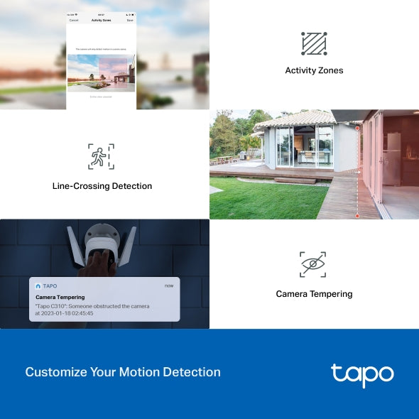 TP-Link Tapo C310 Външна IP камера 3MP, Wi-Fi и Ethernet, Нощно виждане, AI разпознаване