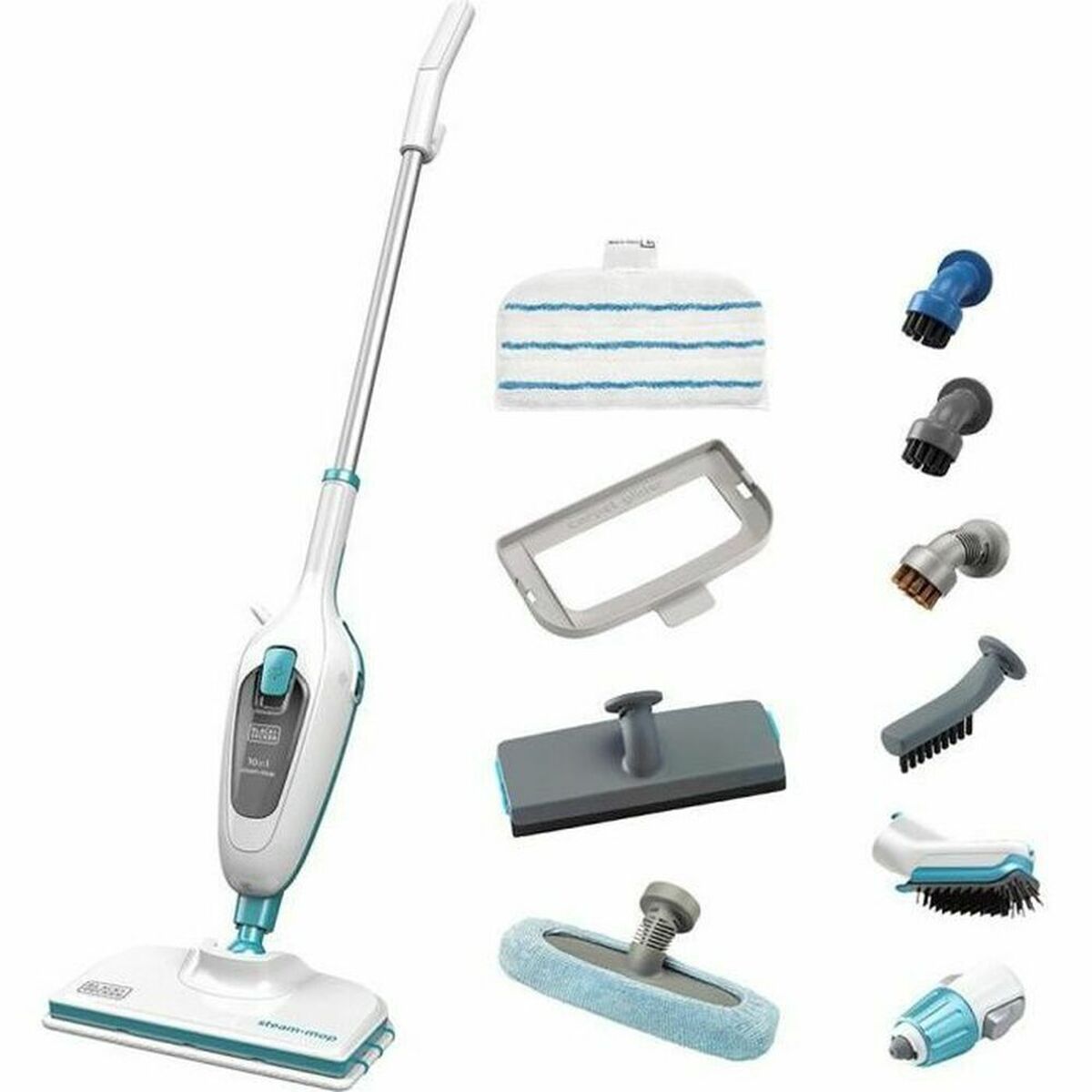 Снимка на Black & Decker, Моп с пара FSMH13E10-QS 1300 W 380 ml, Син/Бял