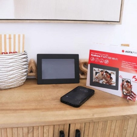 Agfa, Електронна рамка за снимки APF700WIFI 7" Wi-Fi, 32GB, черна
