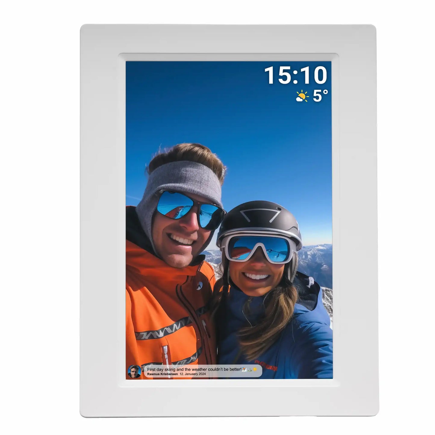 Denver, Електронна рамка за снимки PFF-1015W 10.1" Wi-Fi, IPS, 16GB, бяла