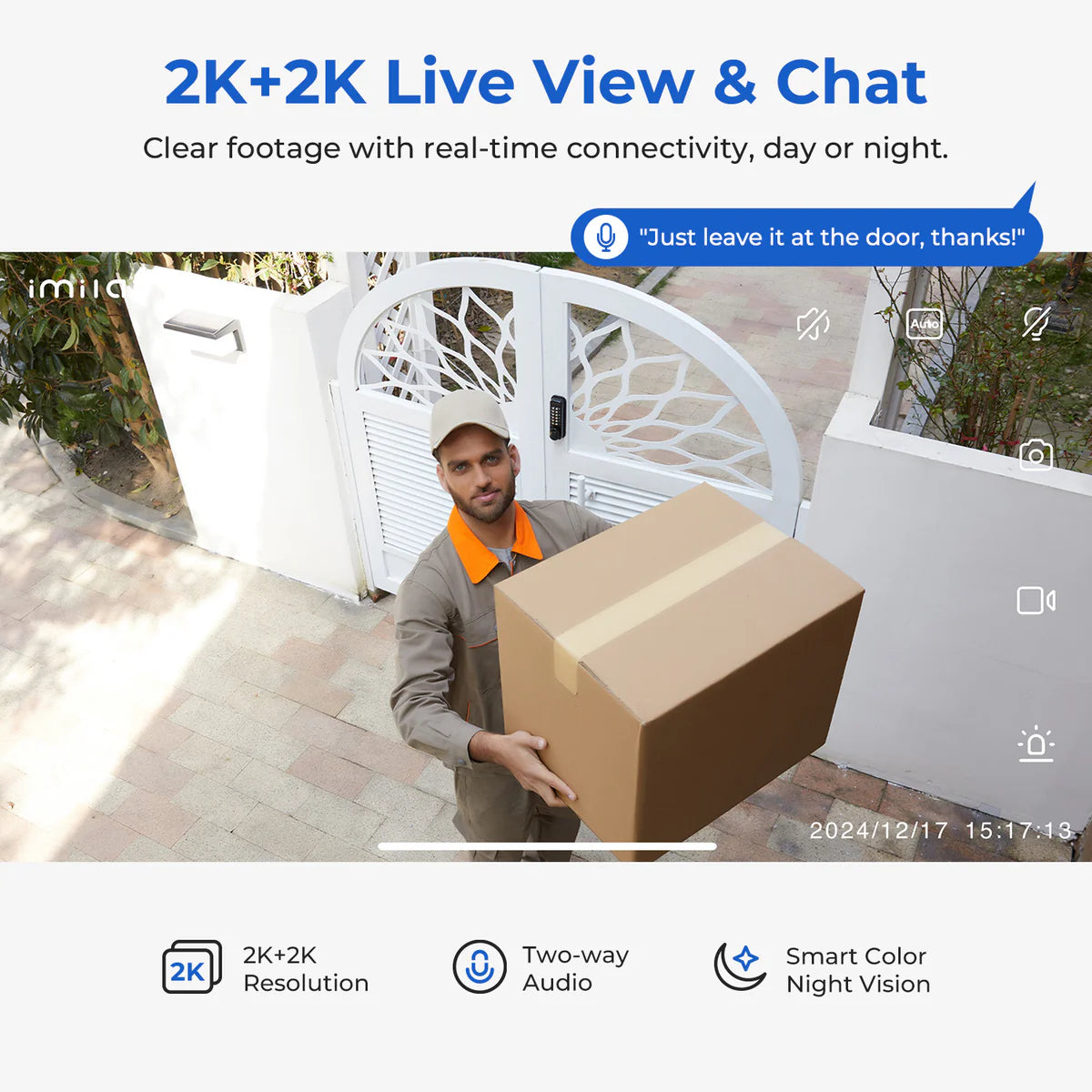Снимка: IMILAB, Външна Wi-Fi Видеокамера, EC6 Dual, Бяла-8
