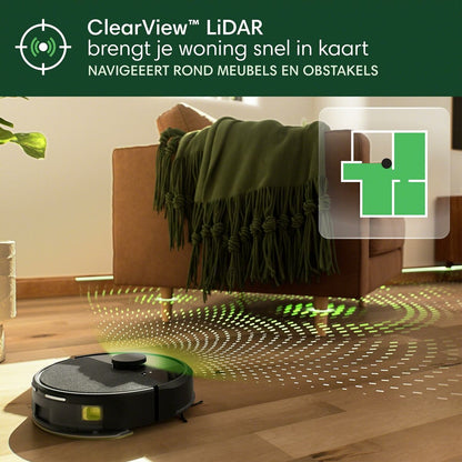 iRobot – Прахосмукачка робот Roomba Combo 105 + AutoEmpty, Черен, моп функция, Wi‑Fi, самопочистваща станция