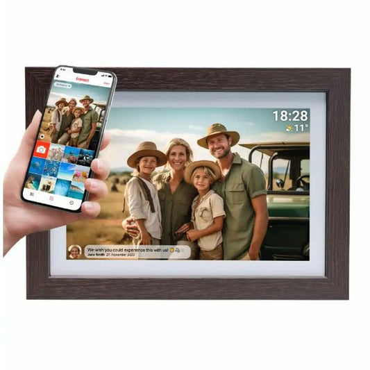 Denver, Електронна рамка за снимки PFF-1042DWMK2 10.1" Wi-Fi, 16GB, тъмен дъб