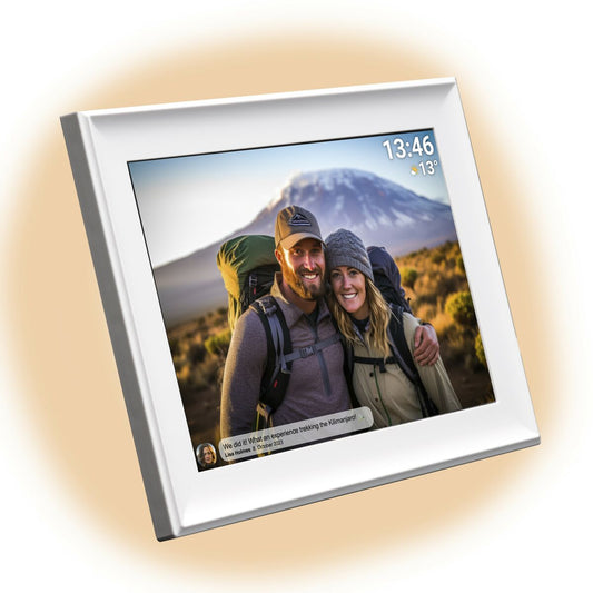 Denver, Електронна рамка за снимки PFF-1080W 10.1" Wi-Fi, IPS, стъклен екран, 16GB, бяла