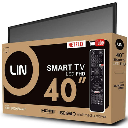 Lin, Смарт телевизор 40" Full HD LED Direct-LED 40LFHD1200, черен