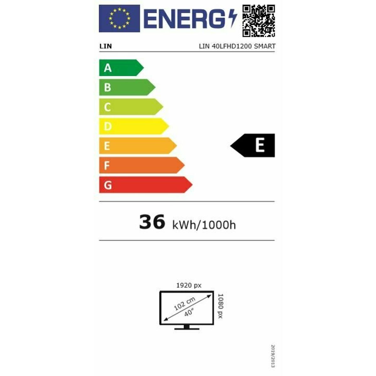 Lin, Смарт телевизор 40" Full HD LED Direct-LED 40LFHD1200, черен