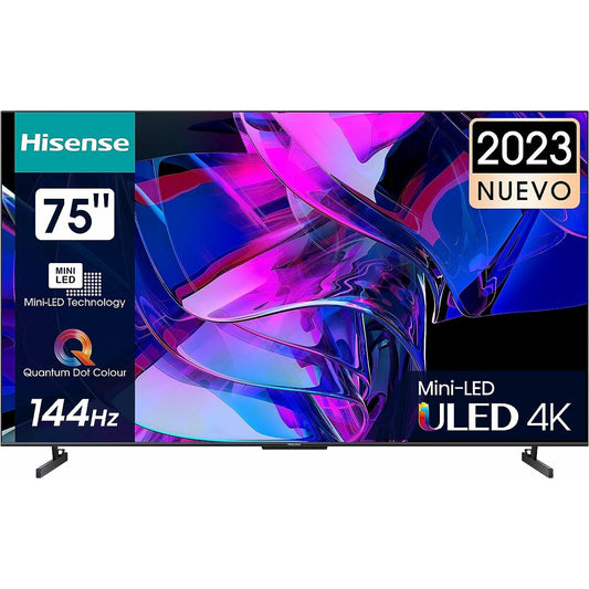 Hisense, Смарт телевизор 75" 4K Ultra HD LED QLED – Wi-Fi, Smart TV, черен – продуктово изображение