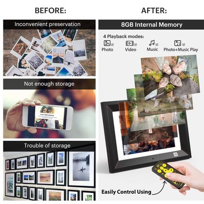 Снимка: Kodak, Електронна Рамка за Снимки RDPF1020B, 10.1", 1280x800, LED, 8GB, Черен-6