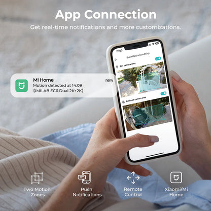 Снимка: IMILAB, Външна Wi-Fi Видеокамера, EC6 Dual, Бяла-10