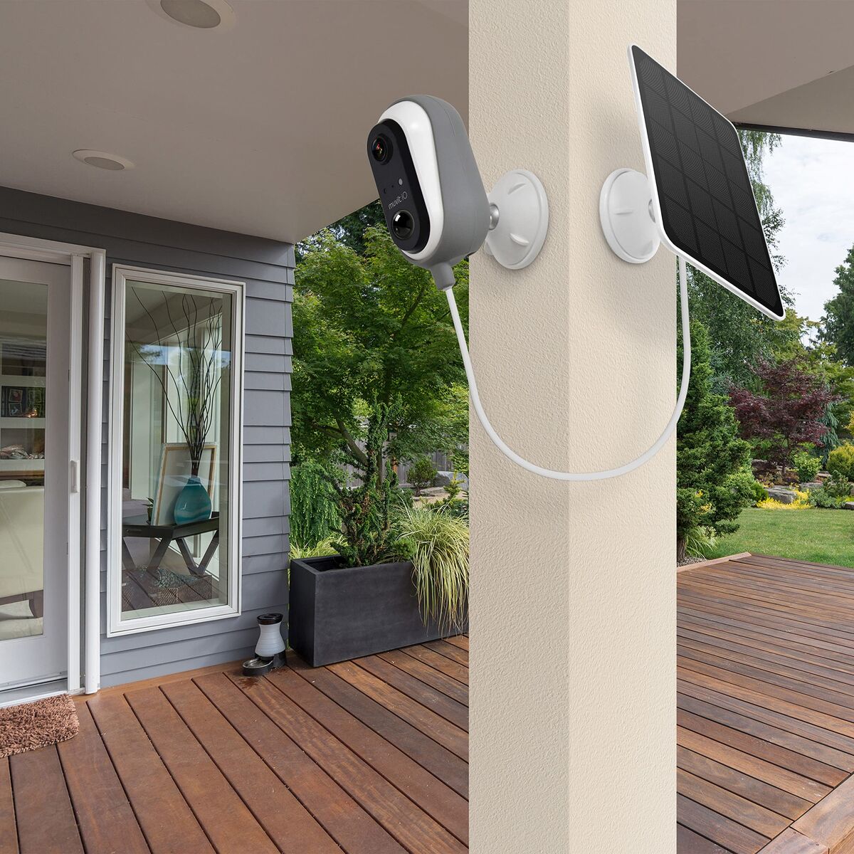 Снимка: Muvit iO, Външна Wi-Fi Видеокамера със Соларен Панел, 1080p, Бяла-5