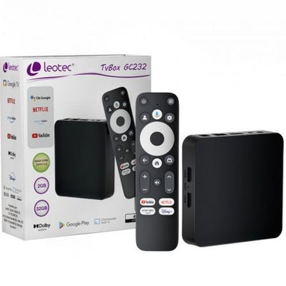 Снимка: Leotec, Смарт TV бокс GC232 4K Ultra HD Wi-Fi 32GB, черен