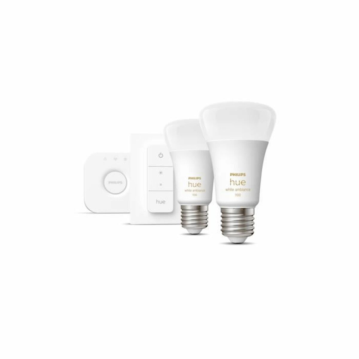 Снимка: Philips, Смарт крушки, Hue White Ambiance Starter Kit, E27 1100 lm 2200K–6500K (2 броя)-2