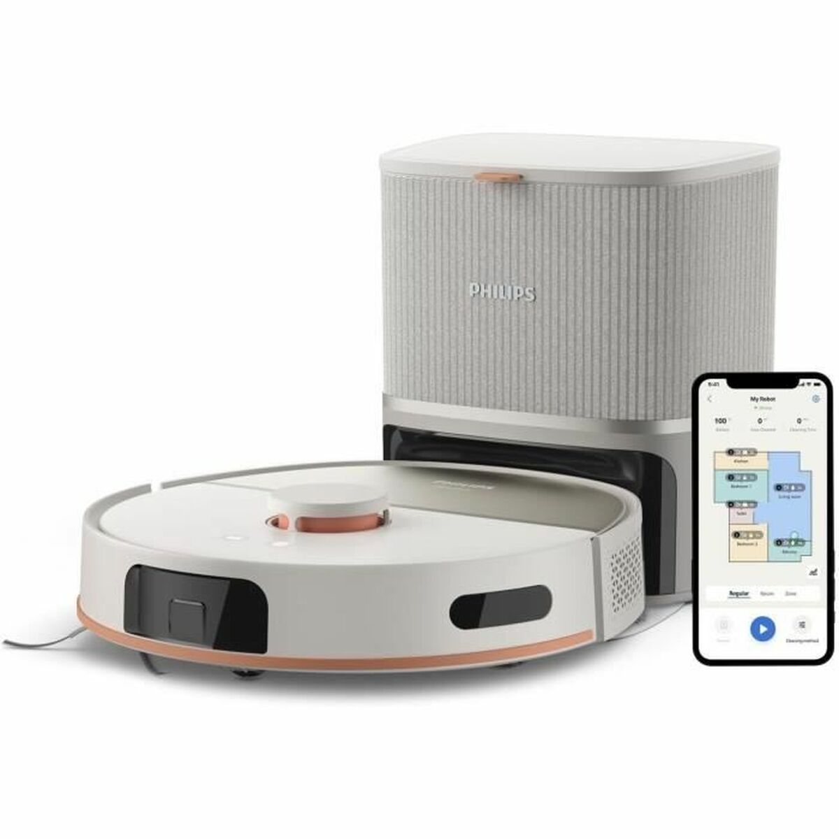 Снимка: Philips, Робот прахосмукачка, 4800 mAh, Бежов-1
