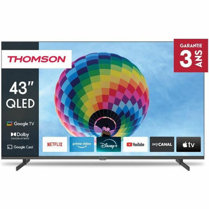Снимка: Thomson, Смарт телевизор 43" Wi-Fi 4K Ultra HD QLED HDR10 43QG4S14, сив