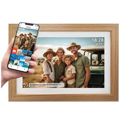 Denver, Електронна рамка за снимки PFF-1042LW 10.1" Wi-Fi, 16GB, светъл дъб