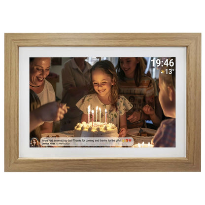 Denver, Електронна рамка за снимки PFF‑1543LW 15.6″ Full HD Wi‑Fi, 16 GB, светъл дъб