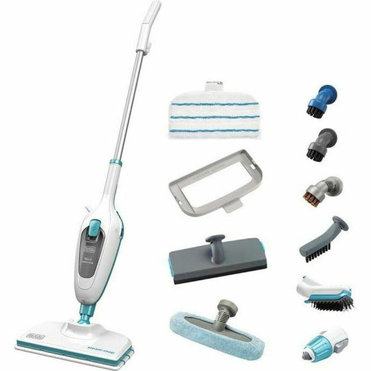 Снимка на Black & Decker, Моп с пара FSMH13E10-QS 1300 W 380 ml, Син/Бял