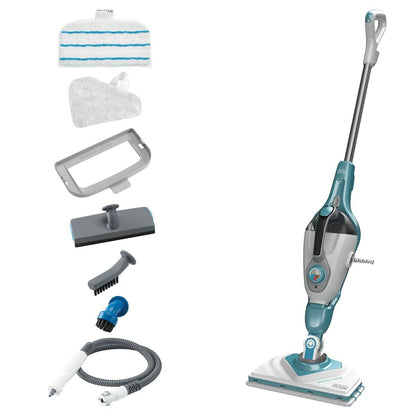 Снимка на Black & Decker, Уред за почистване с пара Steam-Mop 1600 W 500 ml, Бял/Син-7