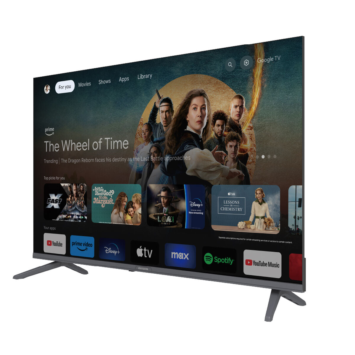 Aiwa, Смарт телевизор 32" Wi-Fi HD LED HDR Dolby Vision 32GO40804HD, черен