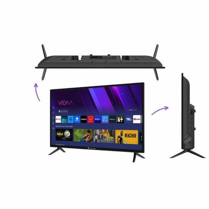 Continental Edison, Смарт телевизор 32" Wi-Fi HD QLED HDR CELED32SVHD25B6, черен