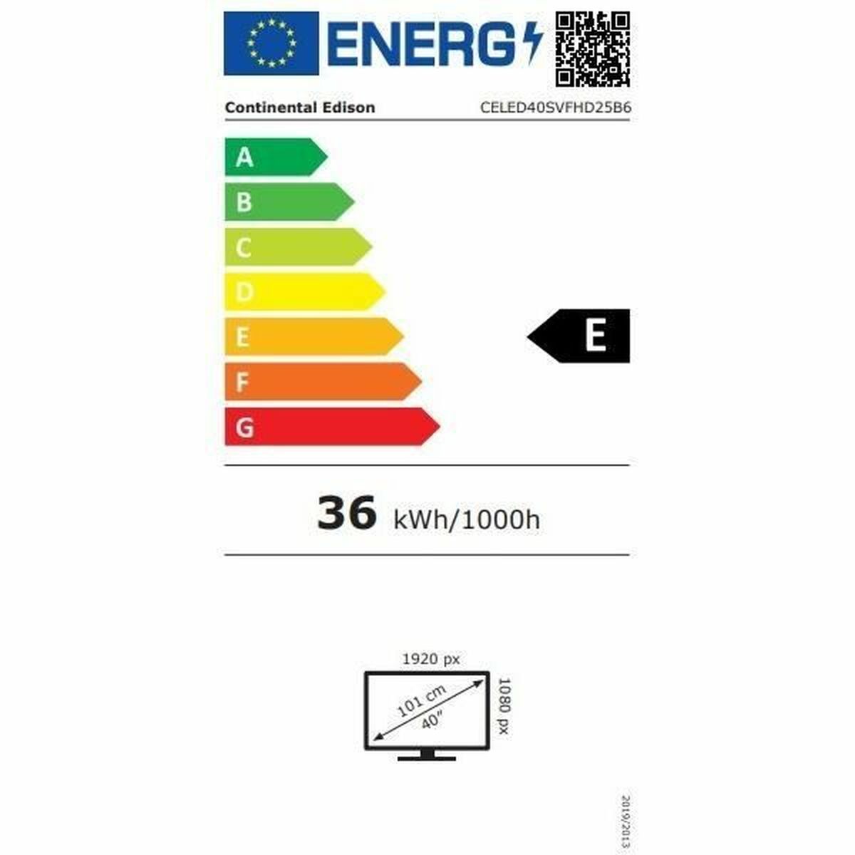 Continental Edison, Смарт телевизор 40" Full HD LED HDR10 FullArray CELED40SVFHD25B6, черен
