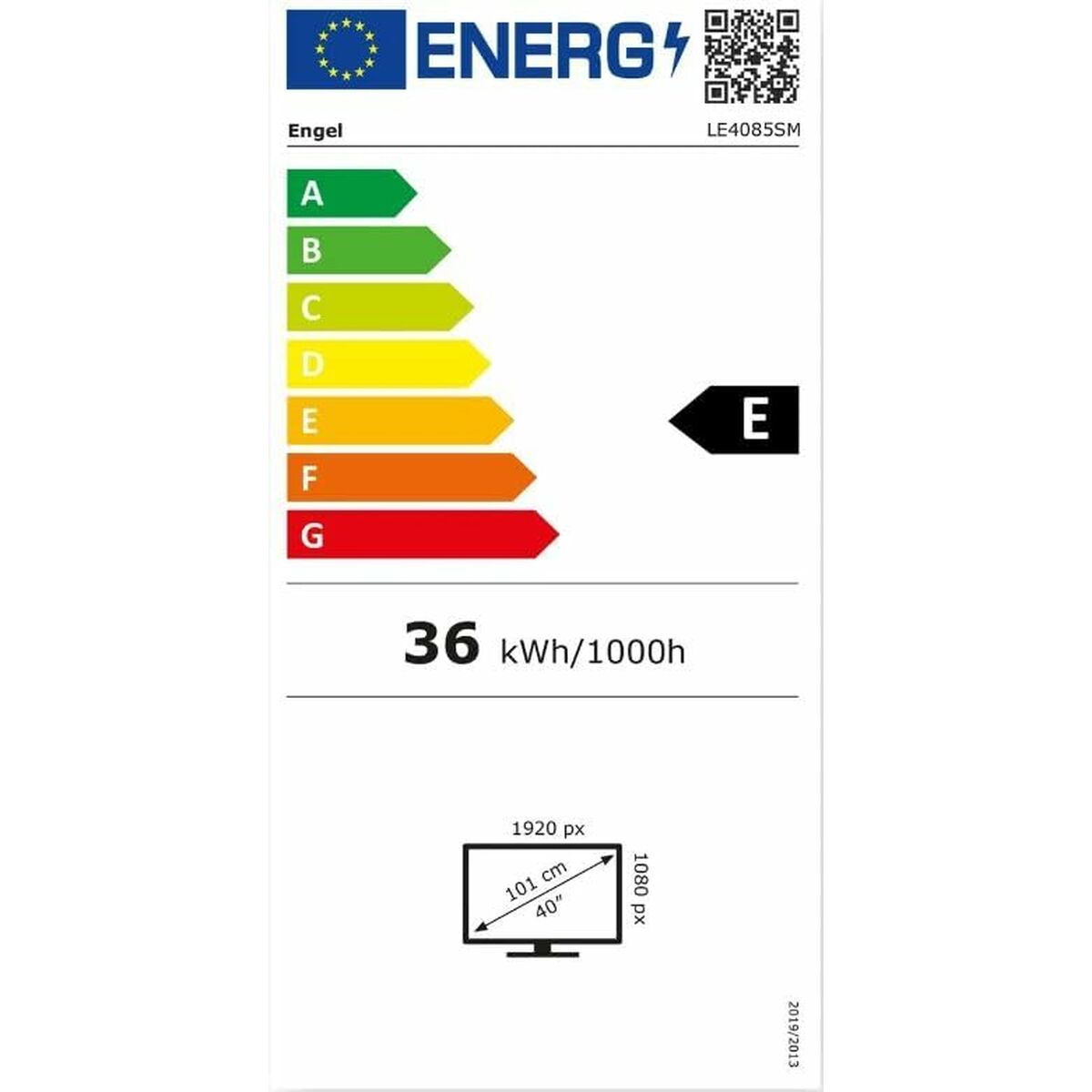 Engel, Смарт телевизор 40", Wi‑Fi, LE4085SM Full HD LED, черен