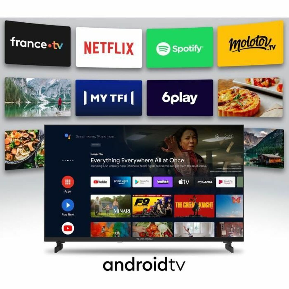 Thomson, Смарт телевизор 40" Wi-Fi Full HD LED 40FA2S13W, бял