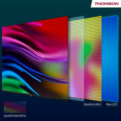 Thomson, Смарт телевизор 43" Wi-Fi 4K Ultra HD QLED HDR10 43QG4S14, сив