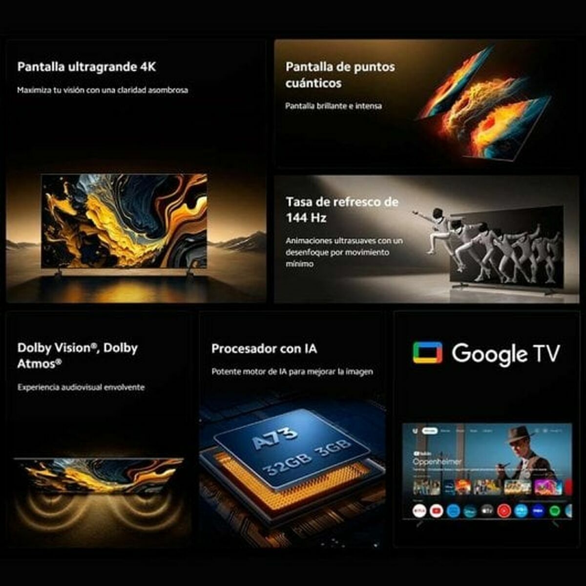 Xiaomi, Смарт телевизор 85″ Wi-Fi ELA5730EU 4K Ultra HD QLED, сив